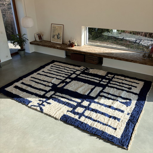 Handgewebter Berberteppich aus 100% Wolle