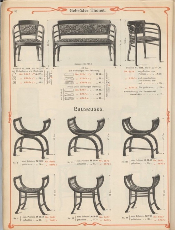 Image 1 of Thonet Fauteuil van Otto Wagner nr6514 Wiener Werkstätte