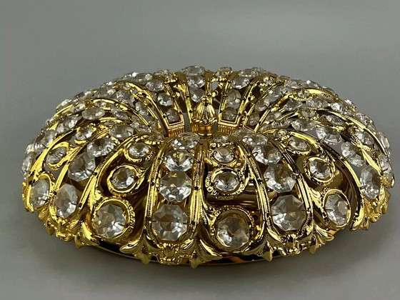 Image 1 of 60er 70er Jahre Lampe Peris Andreu S.A. Riper Plafoniere Deckenlampe Brass Glas