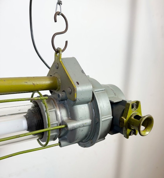 Image 1 of Lampadario industriale sovietico grigio a sospensione, anni '70