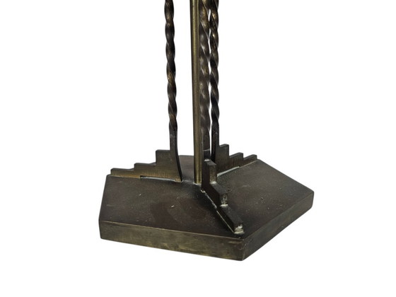 Image 1 of Art déco - style Bauhaus - cuivre - bronze - pieds torsadés - années 1930