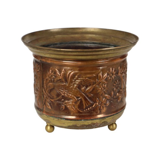 Vaso da fiori vintage in rame Cache Pot Repoussé degli anni Cinquanta – Vasi per piante, Copper (photo 8 of 15)