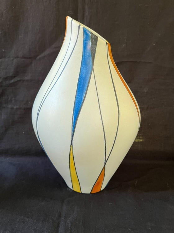Rare Mid Century Modern Zeller Keramik 4pc Set Georg Schmider 1818 Decor Vases – zeller Georg Schmider (photo 5 of 25)