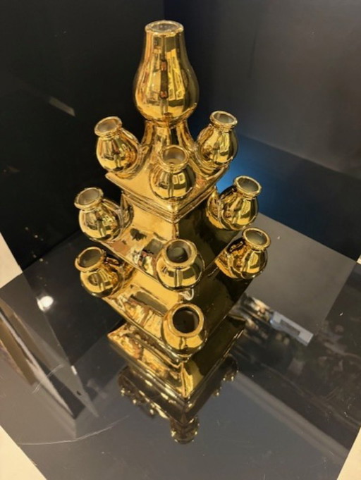 Heinen Delft Blauw - Golden tulip vase 