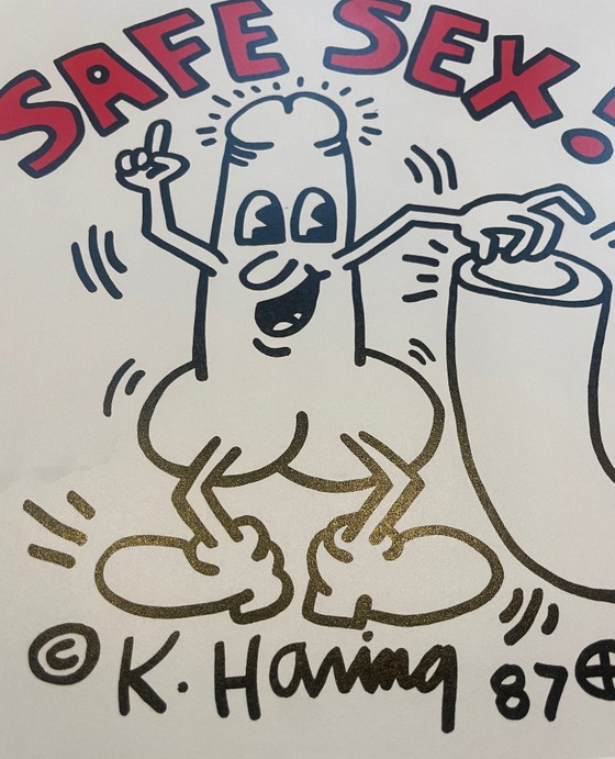 Image 1 of Keith Haring (1958-1990), Veilig vrijen!, 1987, copyright Estate of Keith Haring 2009