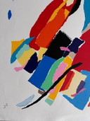 Zeefdruk Gerard het Hart abstract