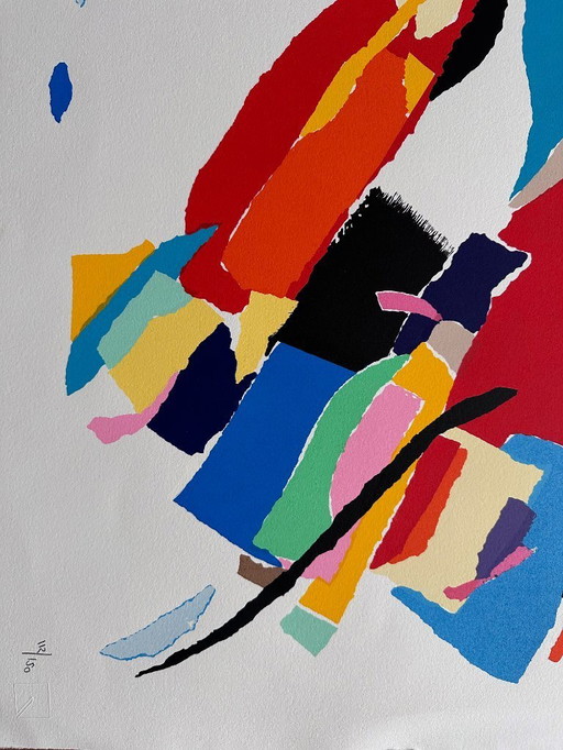 Sérigraphie Gerard het Hart abstrait