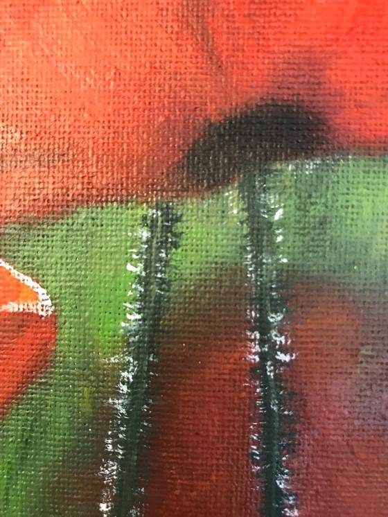 Image 1 of Pintura al óleo - Irina Gauss - Amapolas en verano