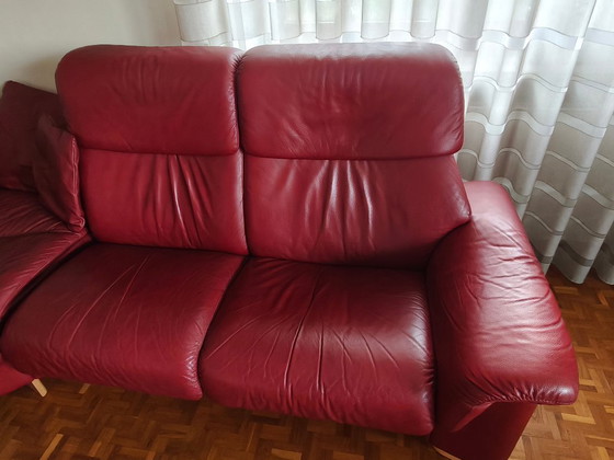 Image 1 of Stressless Paradise woonkamerset – Leder Bordeauxrood - Ekornes