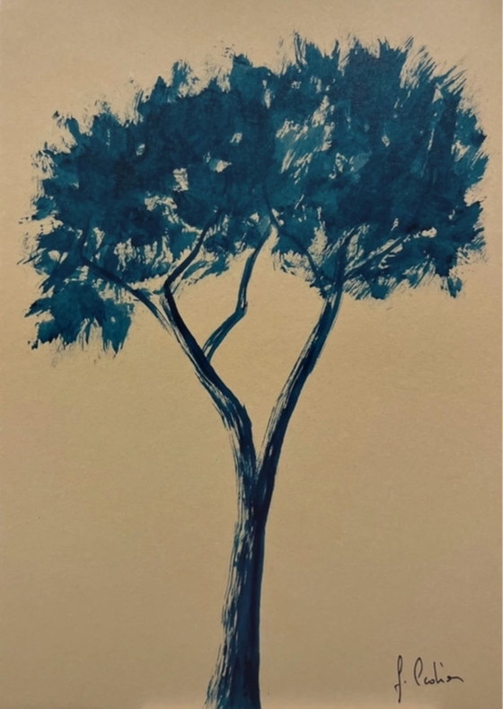 Image 1 of Juego de 4 bocetos de artistas. 21 x 15 cm.