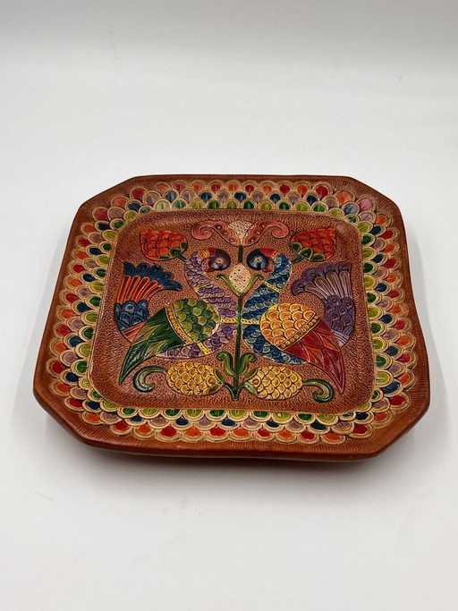 Quadratischer Keramikteller von Ceramica del Convento