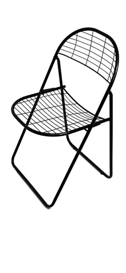 Image 1 of Wire chair folding chair Niels Gammelgaard IKEA black