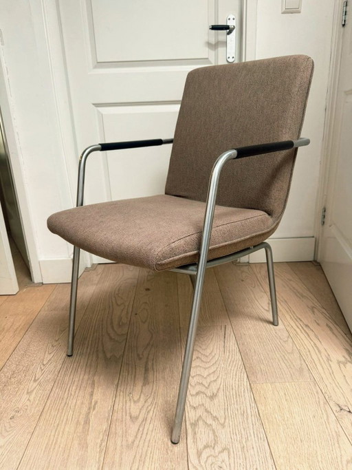 6 Gelderland Zoom 925 stoelen Paul Young voor Gelderland – eetkamerstoelen, Chrome