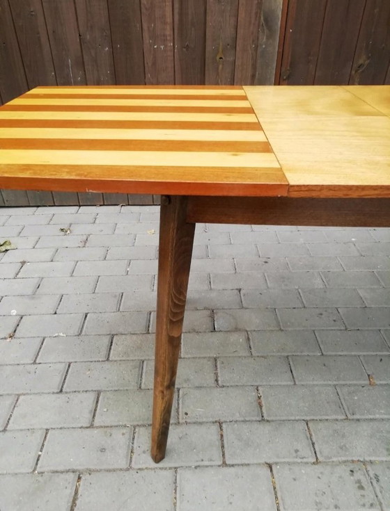 Image 1 of Table 60s, Midcentury, real wood, two-tone and extendable