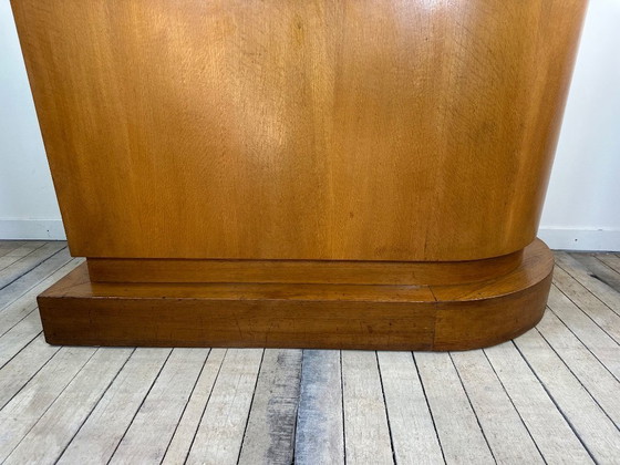 Image 1 of Bar vintage années 50/60 en placage chêne et plateau Formica