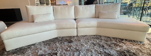 Sofa aus weißem Leder