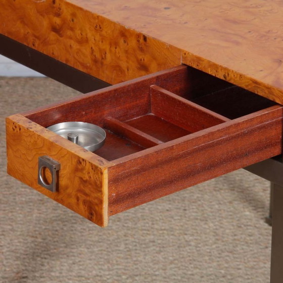 Image 1 of Tavolo da gioco in radica di Guy Lefevre per Maison Jansen, 1970