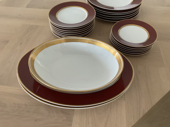 Servizio da tavola Fitz and Floyd con bordi in oro 22 carati. – Stoviglie, Gold, Porcelain (photo 3 of 7)