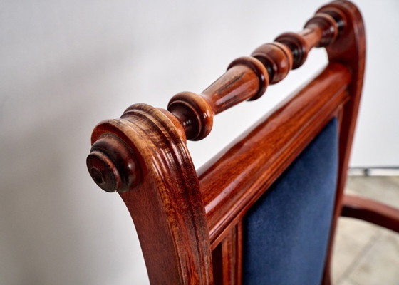 Image 1 of Set di 7 sedie in stile eclettico FAMEG Radomsko, anni '70/'80