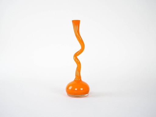 Orange vase, Danish design, 1990s, made in Denmark