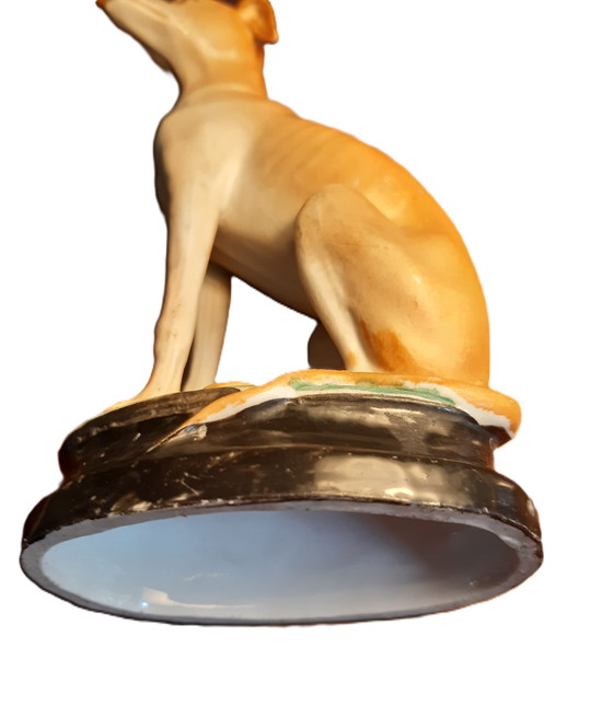 Image 1 of STAFFORDSHIRE COOKIE CHINA GREYHOUND