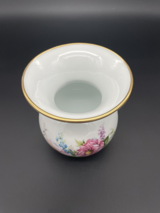 Gerold porseleinen vaas met bloemversiering en gouden rand, vintage – Gerold Porzellan, Vazen, Porcelain (photo 5 of 7)
