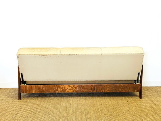 Image 1 of Schlafsofa und skandinavischer Samtsessel, 1960, 2er-Set