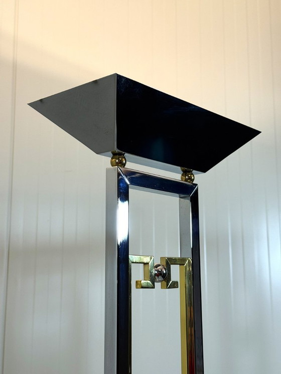 Image 1 of Juego de 2 lámparas de pie Arte Lumen cromadas y de latón, años 70