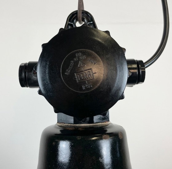 Image 1 of Lampe de l'usine d'émail est-allemande LBD Veb Leuchtenbau Dresden, années 1950