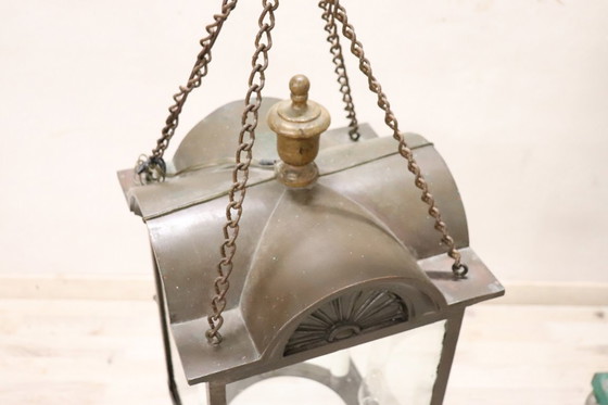 Image 1 of Lanterne en fer et en verre, Italie, début du XXe siècle