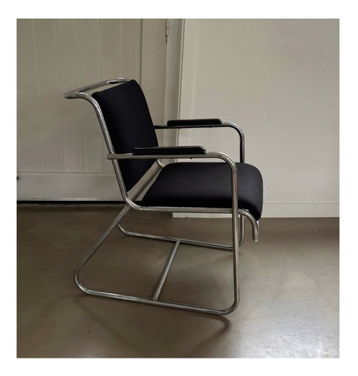 Rara "sedia da conversazione", design di Cor Alons per Oostwoud, anni '50.
