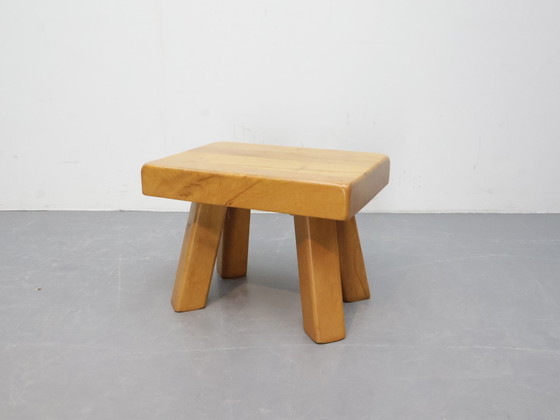 Image 1 of Brutalist bijzettafel Massief eiken handgemaakt