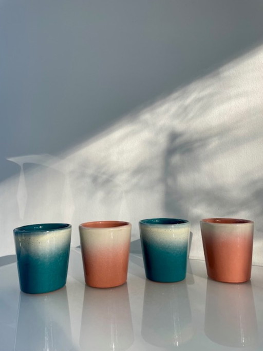 Stylish set of 4 handmade Scandinavian mugs