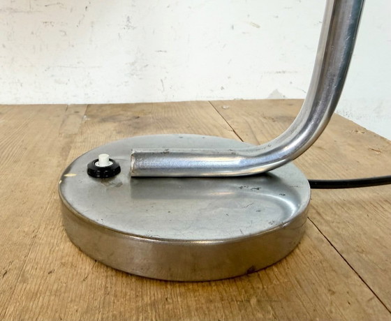 Image 1 of Vintage groene emaille bankierslamp, jaren 1950