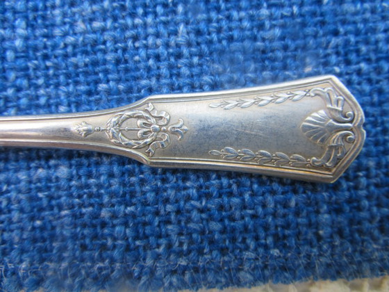 10 French Silver Plated "Metal Blanc" Small Forks Antique Art Nouveau (Ref. 080826) – Table accessories (photo 8 of 14)