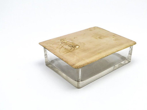 Art Nouveau Humidor from WMF, Germany, Early 20th Century – decoratieve objecten, Glass, Brass