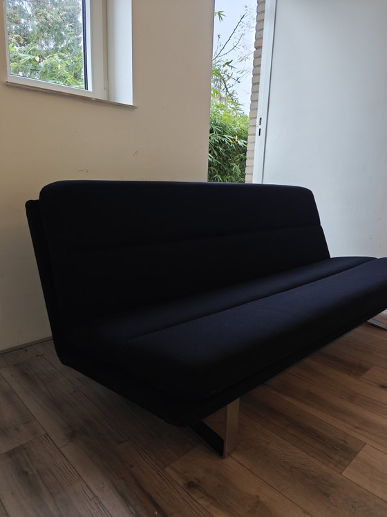 Artifort C683 Kho Liang Ie – 3 Posti – Rivestimento Nero – Divani, Textile, polished steel (photo 4 of 5)