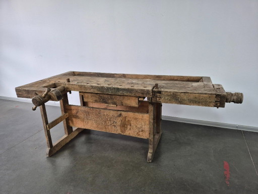 Antike Vintage Schreinerwerkbank – tuintafels, Wood (photo 2 of 21)