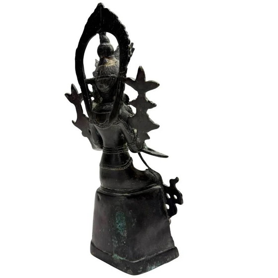 Maitreya Bodhisattva Chino en Postura Devocional – Bronce Dorado, lote 445 – Esculturas, Bronze (photo 4 of 10)