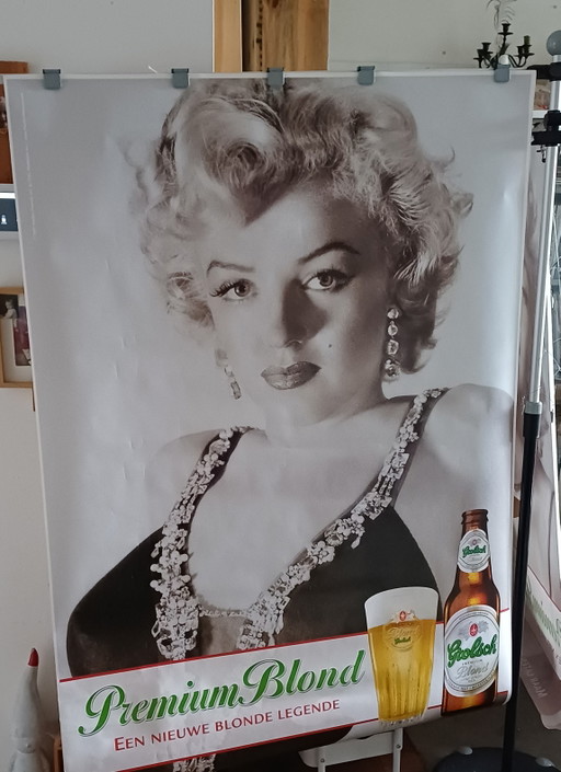 Vintage abri poster Marilyn Monroe Grolsch 2005