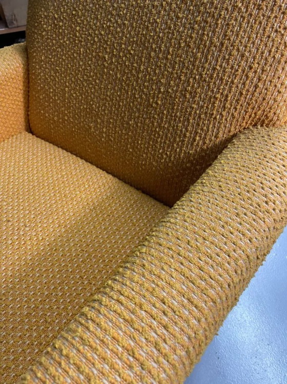 Image 1 of Een paar retro fauteuils, gestoffeerde loungestoelen uit het midden van de 20e eeuw, Midden-Europa, midden 20e eeuw