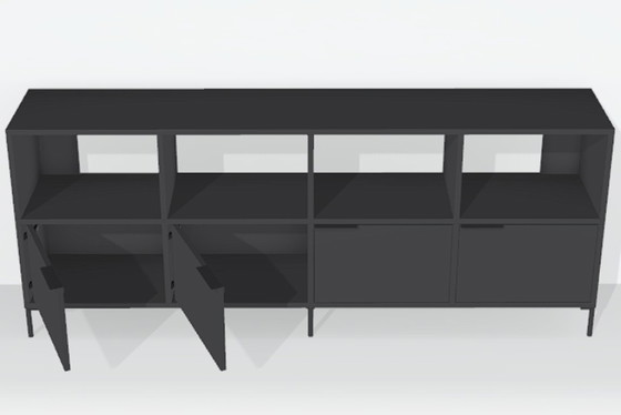 Image 1 of Tylko TV-Ständer in Mattschwarz mit Türen und Schubladen