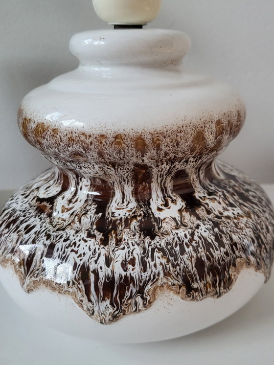 Image 1 of Vintage Fat Lava Table Lamp With Shades of Brown, 1970s