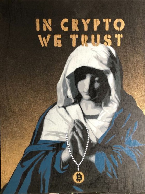 Image 1 of Peinture Originale - In Crypto We Trust - 13.13. - Arte di strada - 2022