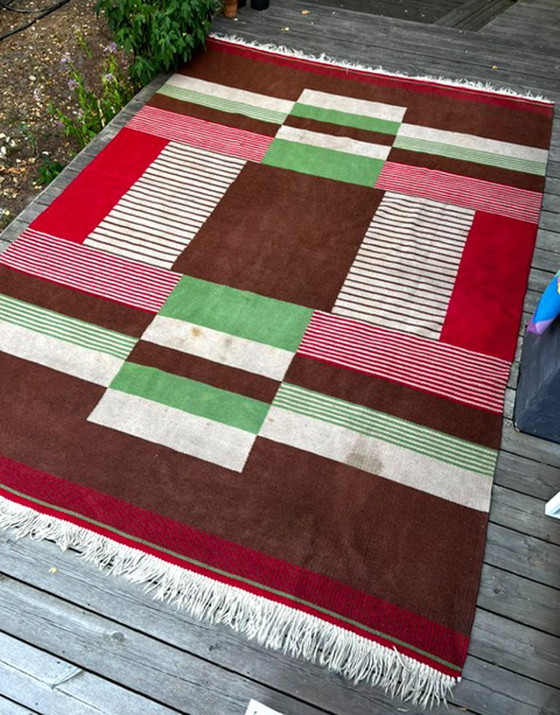 Grand Tapis en Laine Mid Century Modern, Années 60, Tchécoslovaquie, 335 × 240 Cm – Wool (photo 6 of 14)