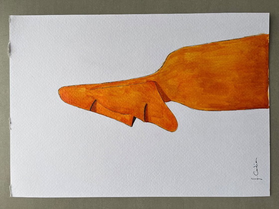 Image 1 of Inkt op wit papier.  Formaat 30x21cm. Moai