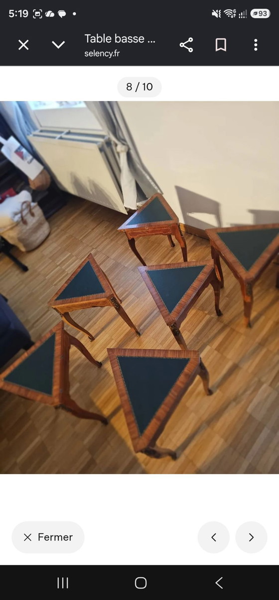 Teilbarer Couchtisch in 6 Teilen, sehr praktisch., Couchtische, Leder, Holz, Braun (Foto 9 von 10)