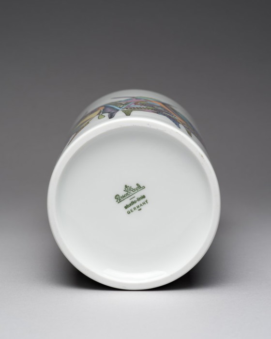 Image 1 of Rosenthal “Bulls” & “Roosters” Designer Vase Duo Cuno Fischer & Bjørn Wiinblad