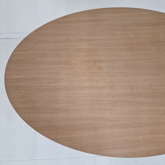 Image 1 of Large Oval Dining Table in Oak by Pierre Paulin for Artifort, 2018