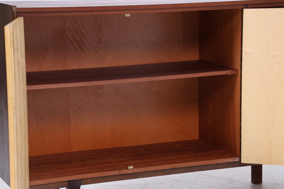 Image 1 of Vintage Sideboard années 60 | Mid Century TV Board avec compartiments Rétro Bois Rangement #07-09